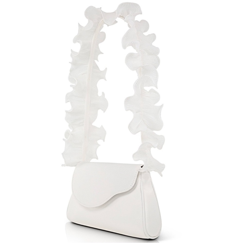 Badgley Mischka Sophia Ruffle Strap Bag